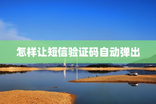 怎样让短信验证码自动弹出
